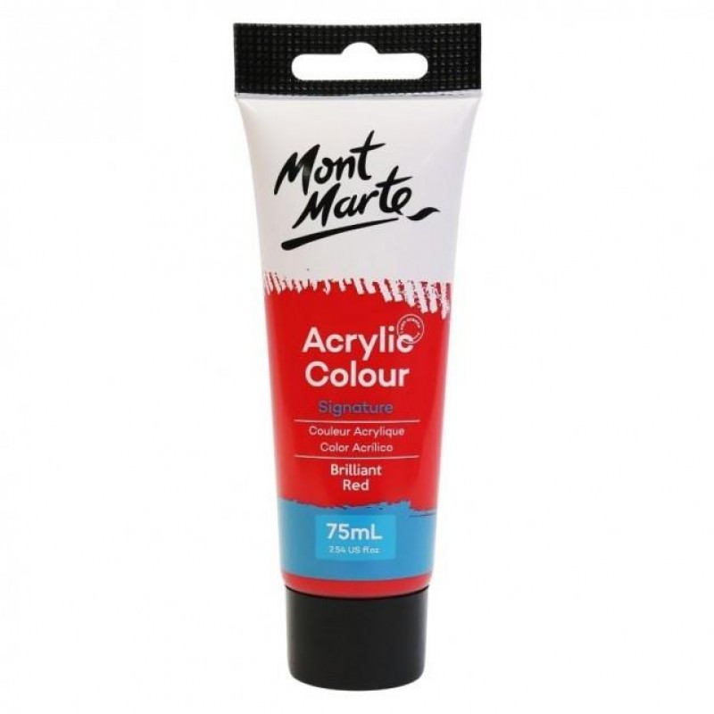 Mont Marte 75ml Studio Acrylic 10 Brilliant Red Mont Marte 75ml Studio Acrylic 10 Brilliant Red
