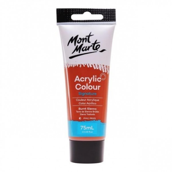 Mont Marte 75ml Studio Acrylic 14 Burnt Sienna Mont Marte 75ml Studio Acrylic 14 Burnt Sienna