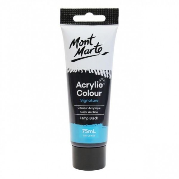 Mont Marte 75ml Studio Acrylic 32 Lamp Black Mont Marte 75ml Studio Acrylic 32 Lamp Black