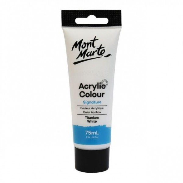 Mont Marte 75ml Studio Acrylic 01 Titanium White Mont Marte 75ml Studio Acrylic 01 Titanium White