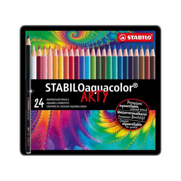 Stabilo Μεταλλική Κασετίνα Aquacolor Arty Ξυλομπογιές Ακουαρέλας 24τεμ Stabilo Μεταλλική Κασετίνα Aquacolor Arty Ξυλομπογιές Ακουαρέλας 24τεμ