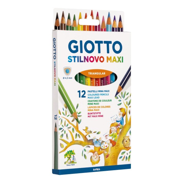 Giotto Ξυλομπογιές Stilnovo Maxi 12 Χρώματα Giotto Ξυλομπογιές Stilnovo Maxi 12 Χρώματα