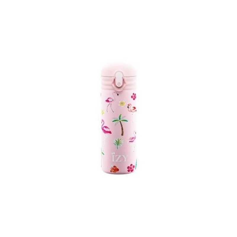 Izy Kids Μπουκάλι Θερμός 350ml Pink Flamingo Izy Kids Μπουκάλι Θερμός 350ml Pink Flamingo