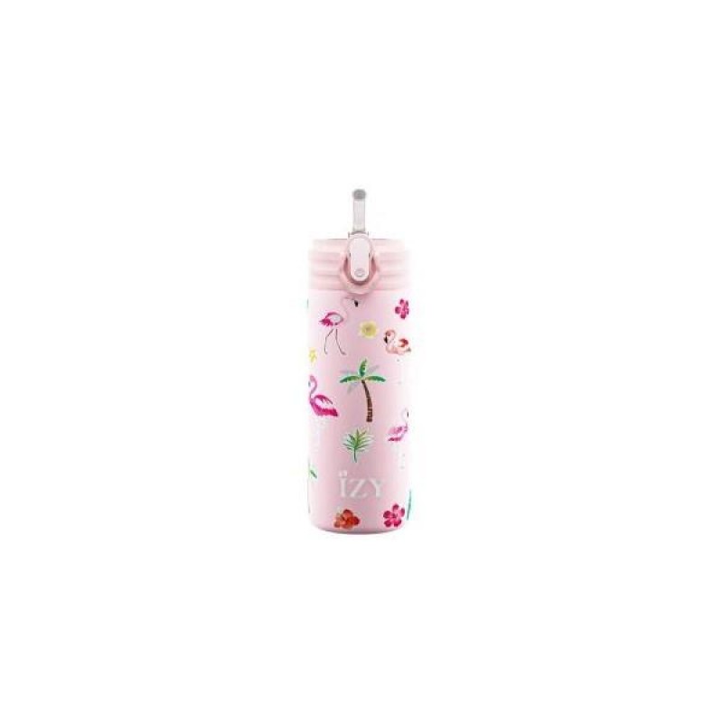 Izy Kids Μπουκάλι Θερμός 350ml Pink Flamingo Izy Kids Μπουκάλι Θερμός 350ml Pink Flamingo