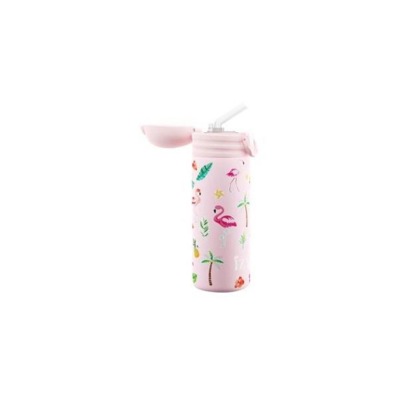 Izy Kids Μπουκάλι Θερμός 350ml Pink Flamingo Izy Kids Μπουκάλι Θερμός 350ml Pink Flamingo
