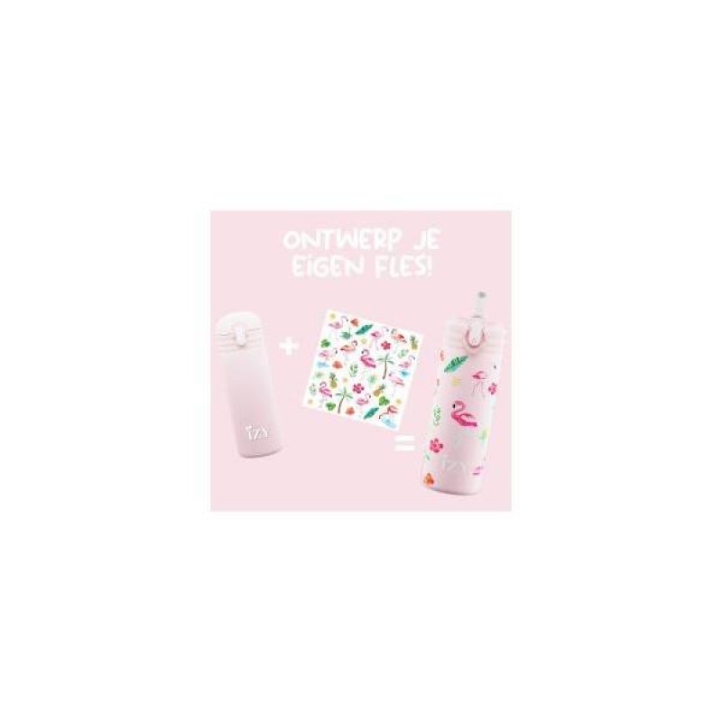 Izy Kids Μπουκάλι Θερμός 350ml Pink Flamingo Izy Kids Μπουκάλι Θερμός 350ml Pink Flamingo
