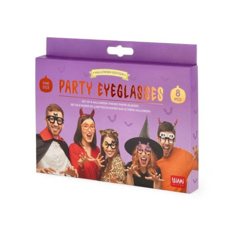 Σετ 8 Χάρτινα Γυαλιά Με θέμα το Halloween Σετ 8 Χάρτινα Γυαλιά Με θέμα το Halloween