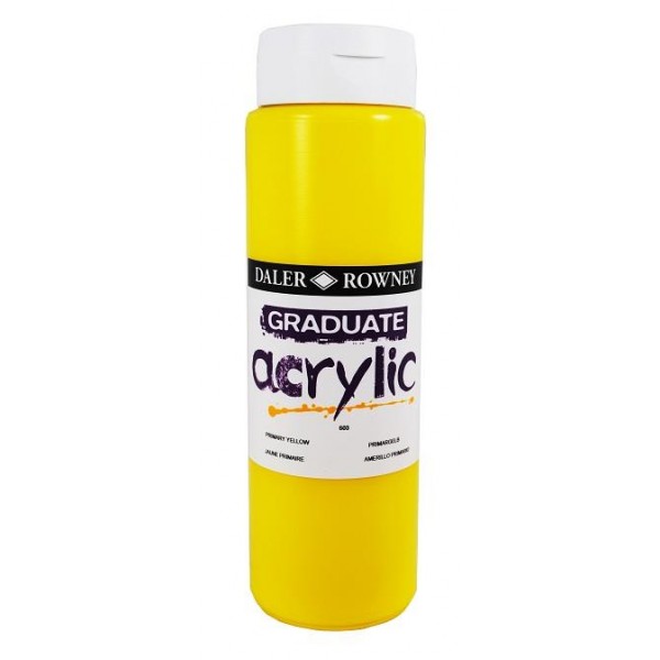 Daler Graduate Acrylic 500ml 603 Primary Yellow