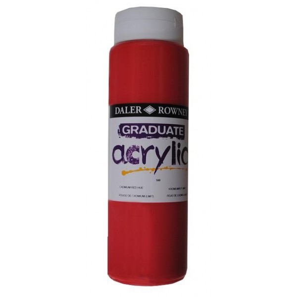 Daler Graduate Acrylic 500ml 500 Cadmium Red Hue