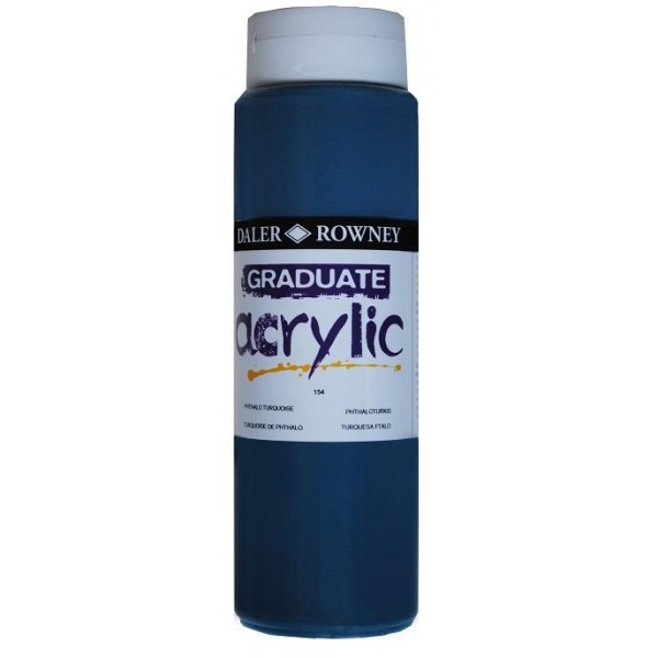 Daler Graduate Acrylic 500ml 154 Phthalo Turquoise
