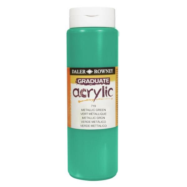 Daler Graduate Acrylic 500ml 719 Metallic Green Daler Graduate Acrylic 500ml 719 Metallic Green