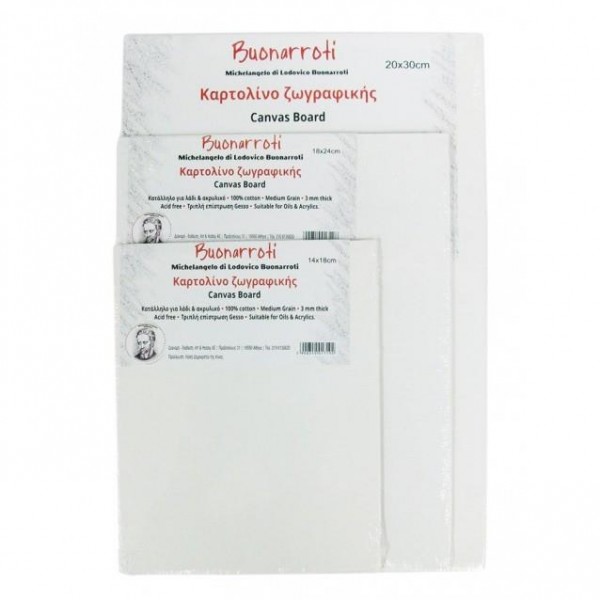 Buonarroti Καρτολίνο Ζωγραφικής 3mm 35x45cm με Βαμβακερό Καμβά Buonarroti Καρτολίνο Ζωγραφικής 3mm 35x45cm με Βαμβακερό Καμβά