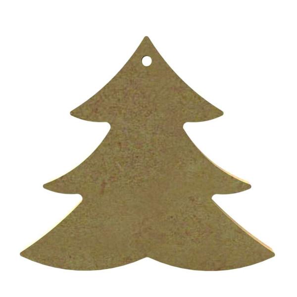 Ξύλινο Χριστουγεννιάτικο Στολίδι Ελατο 11x10x0,5cm