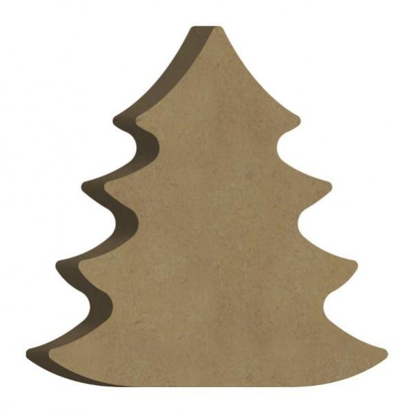 Ξύλινο Χριστουγεννιάτικο Στολίδι Ελατο 6x6,5x1,6cm