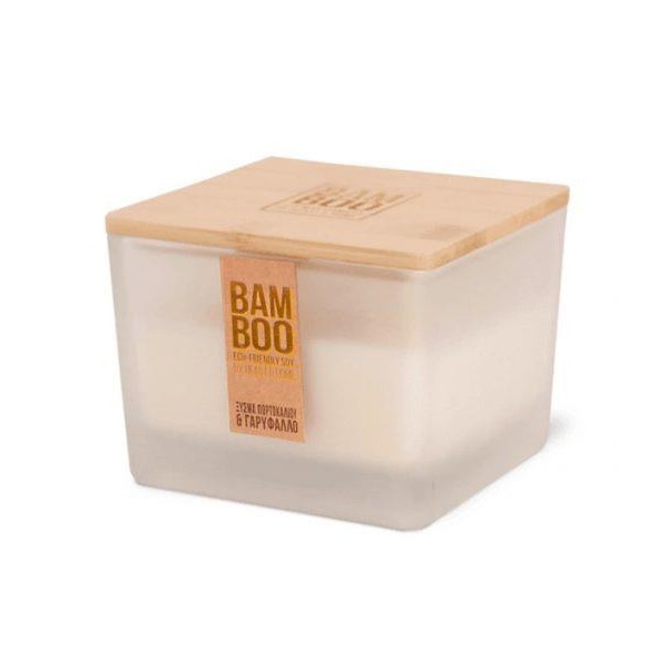 Αρωματικό Κερί Bamboo 80gr Ξύσμα Πορτοκαλιού και Γαρύφαλο