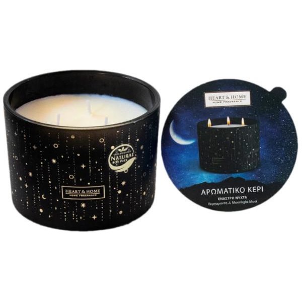 Αρωματικό Κερί Τριπλό Φυτίλι Έναστρη Νύχτα