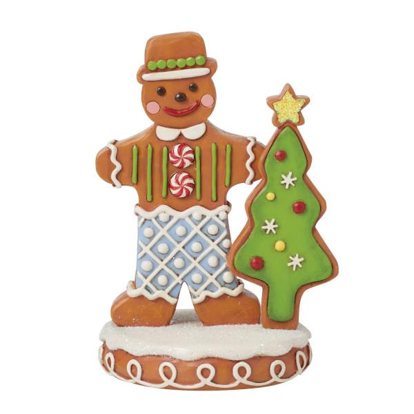 Jim Shore Gingerbread Gent Mini Gingerbread Boy Figurine 12cm Jim Shore Gingerbread Gent Mini Gingerbread Boy Figurine 12cm