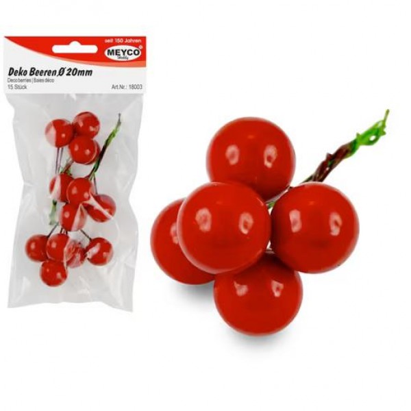 Διακοσμητικά Μούρα Φ20mm 15τεμ Διακοσμητικά Μούρα Φ20mm 15τεμ