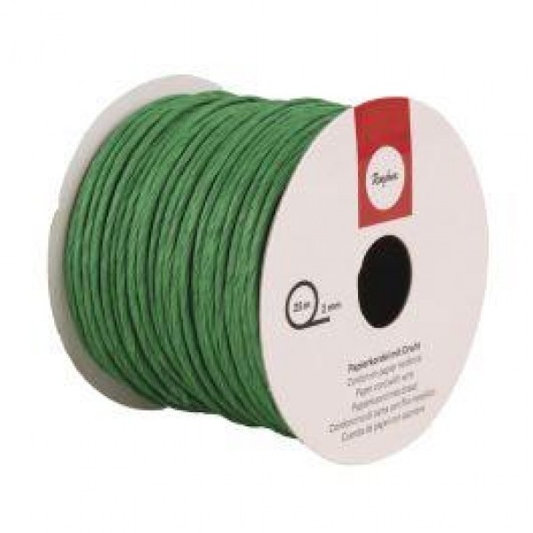 Χάρτινο Κορδόνι με Σύρμα Πράσινο 2mm 25m