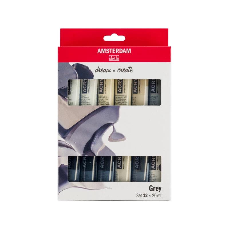 Amsterdam Σετ 12 Ακρυλικά Χρώματα 20ml Grey Tones Amsterdam Σετ 12 Ακρυλικά Χρώματα 20ml Grey Tones