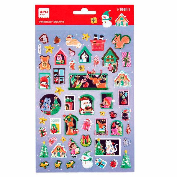 Apli Advent House 52 Christmas stickers Apli Advent House 52 Christmas stickers