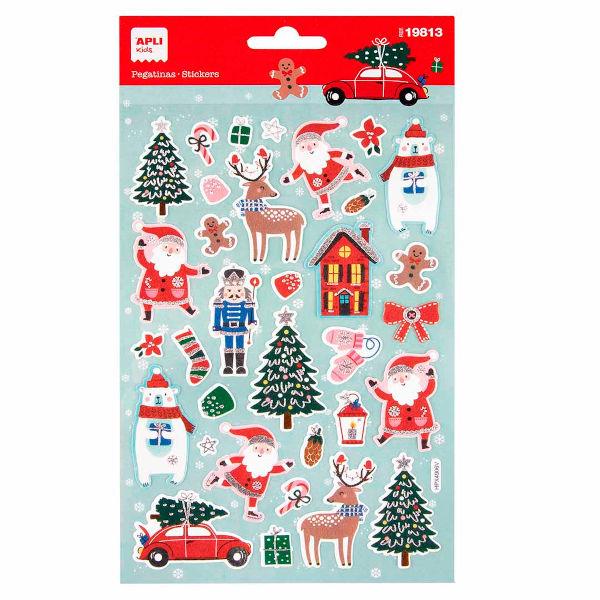 Apli 33 Christmas stickers  Christmas Ski Apli 33 Christmas stickers  Christmas Ski