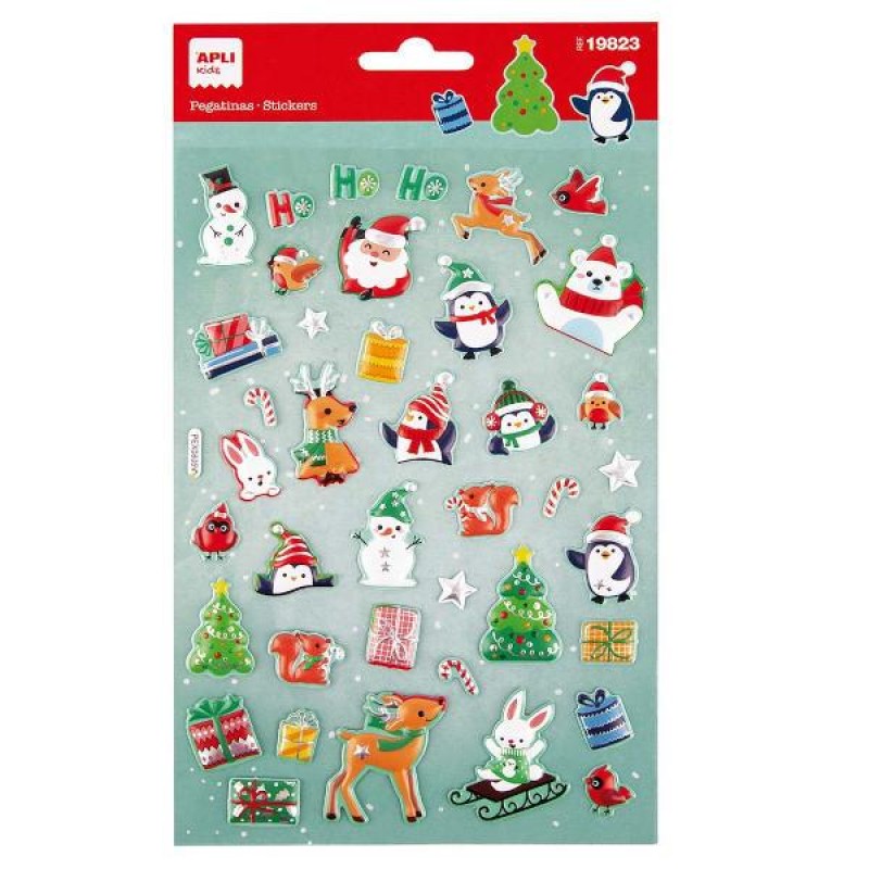 Apli 40 Christmas stickers - Santa Claus Advent