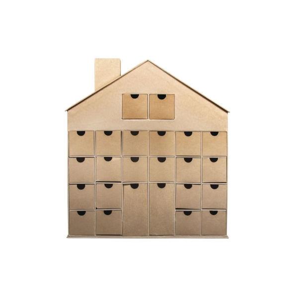 Advent Calendar House 36x6.5x40cm Kraft Advent Calendar House 36x6.5x40cm Kraft