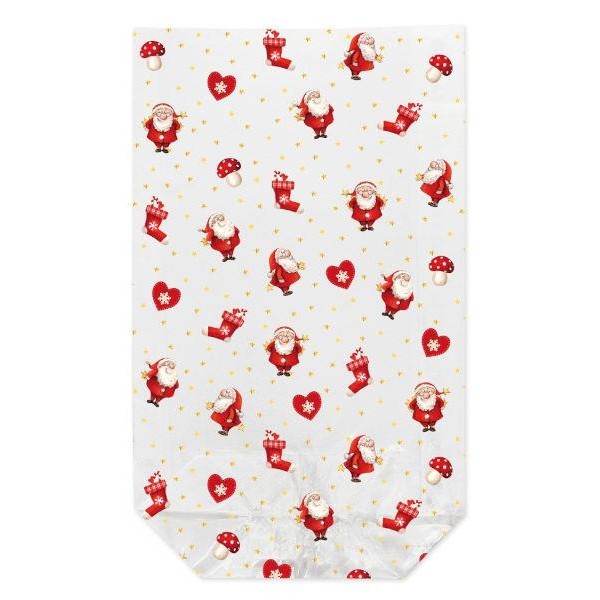 10 Διάφανα Σακουλάκια 18x30cm Little Santa 10 Διάφανα Σακουλάκια 18x30cm Little Santa
