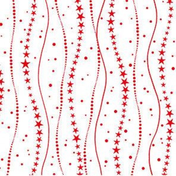 Cocktail Χαρτοπετσέτες 25cm 20τεμ White-Red Stars Chain