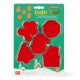 Legami Set of 5 Cookie Cutters with Stamps - Cookie Time!