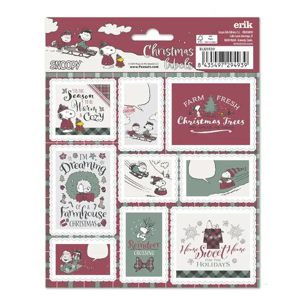 16 Christmas Labels Snoopy 16 Christmas Labels Snoopy