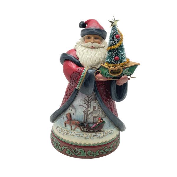 Φιγούρα Santa with Sisal Tree Yuletide Wonder 28cm Φιγούρα Santa with Sisal Tree Yuletide Wonder 28cm