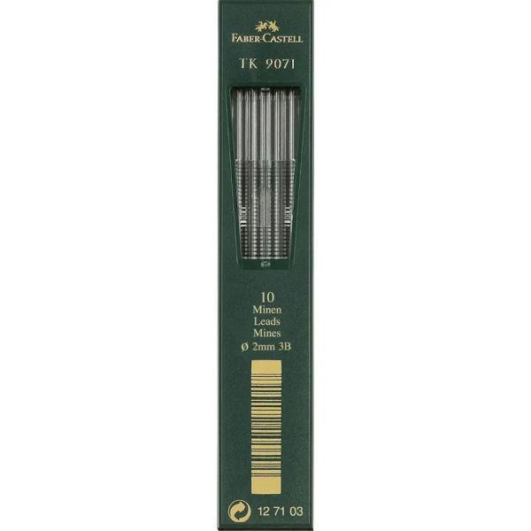 Faber Castell 10 Μύτες για Μηχανικό Μολύβι 2mm 3Β