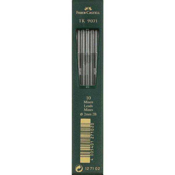 Faber Castell 10 Μύτες για Μηχανικό Μολύβι 2mm 2Β