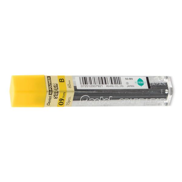Pentel 12 Μύτες Για Μηχανικό Μολύβι 0.9mm B Pentel 12 Μύτες Για Μηχανικό Μολύβι 0.9mm B