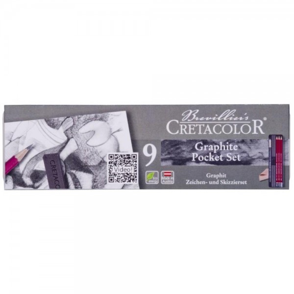 Cretacolor Σετ Σχεδίου με Μολύβια και Γραφίτες 9τεμ Cretacolor Σετ Σχεδίου με Μολύβια και Γραφίτες 9τεμ