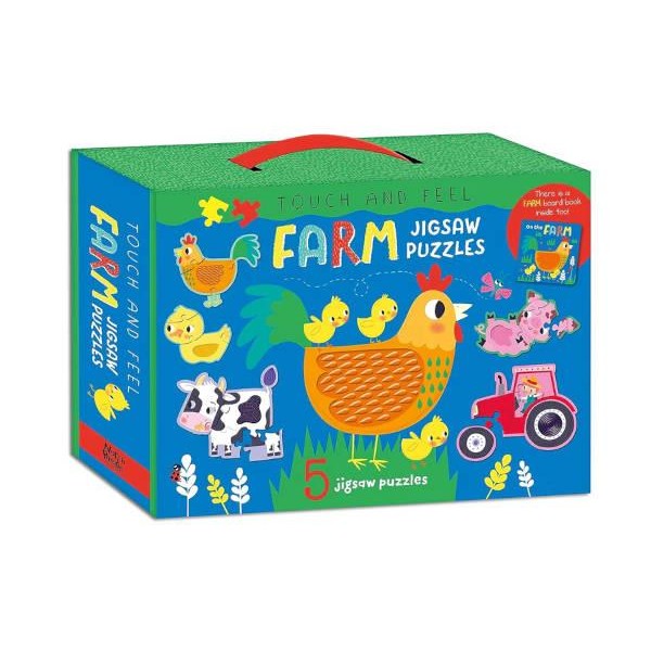 Touch and Feel Puzzle and Board Book Set - Farm Touch and Feel Puzzle and Board Book Set - Farm