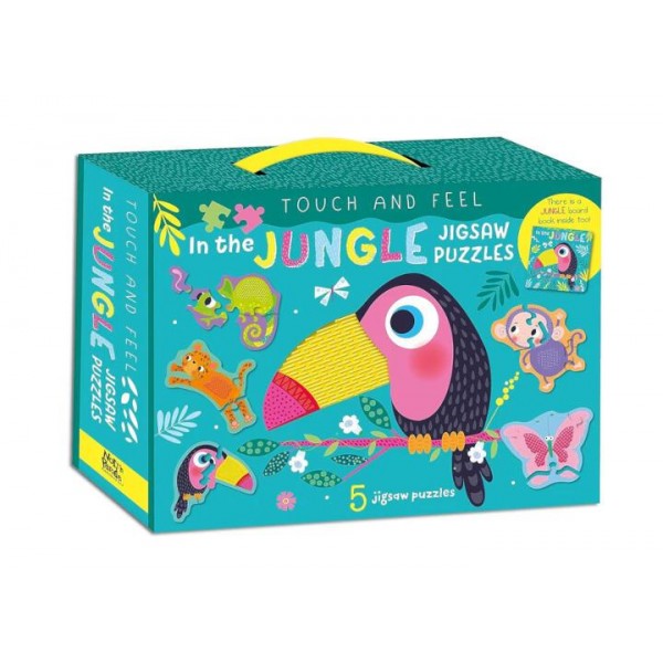 Touch and Feel Puzzle and Board Book Set - In The Jungle Touch and Feel Puzzle and Board Book Set - In The Jungle