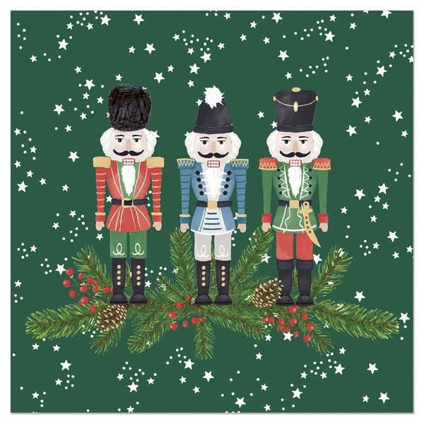Artebene 20 Χαρτοπετσέτες Φαγητού 33cm Nutcracker Green