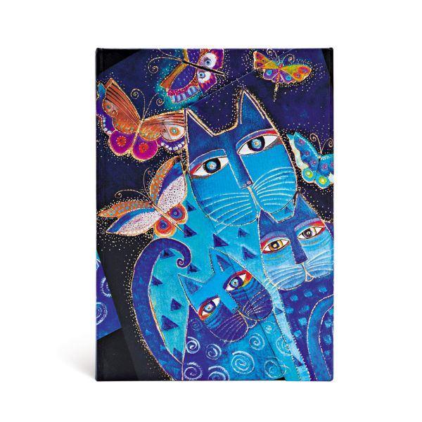 Paperblanks Blue Cats and Butterflies Midi Lined Journal Paperblanks Blue Cats and Butterflies Midi Lined Journal