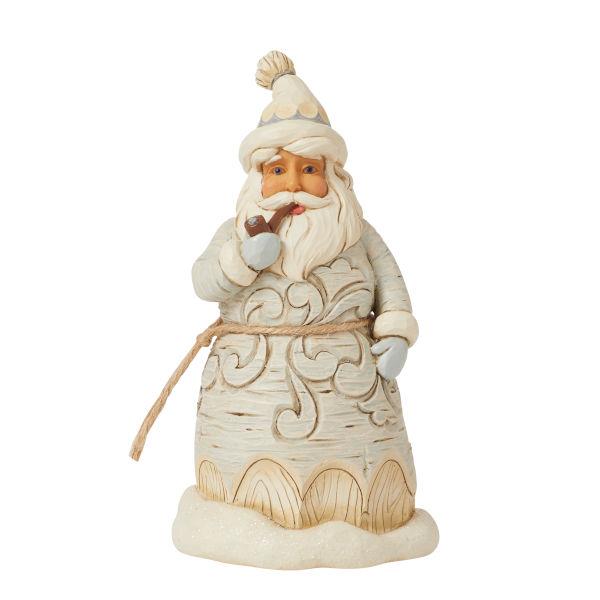 Jim Shore Forest Snow Day (White Woodland Carved Santa Figurine) 14,5 cm Jim Shore Forest Snow Day (White Woodland Carved Santa Figurine) 14,5 cm