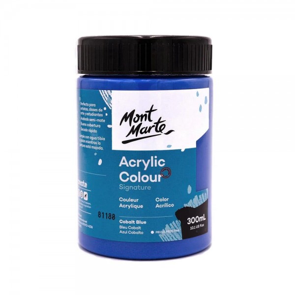 Mont Marte 300ml Studio Acrylic Cobalt Blue Mont Marte 300ml Studio Acrylic Cobalt Blue