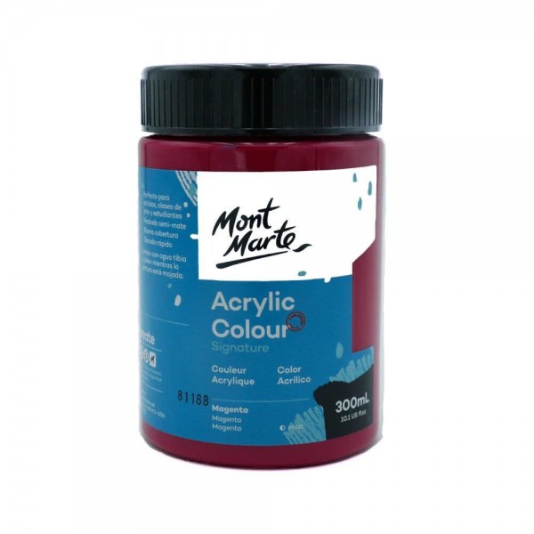 Mont Marte 300ml Studio Acrylic Magenta Mont Marte 300ml Studio Acrylic Magenta