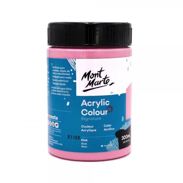 Mont Marte 300ml Studio Acrylic Pink Mont Marte 300ml Studio Acrylic Pink
