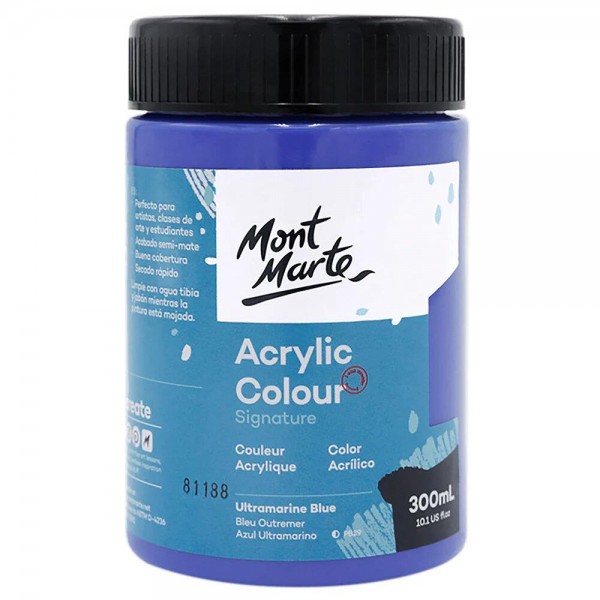 Mont Marte 300ml Studio Acrylic Ultramarine Blue Mont Marte 300ml Studio Acrylic Ultramarine Blue