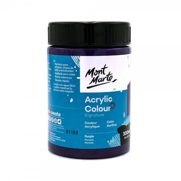 Mont Marte 300ml Studio Acrylic Purple Mont Marte 300ml Studio Acrylic Purple