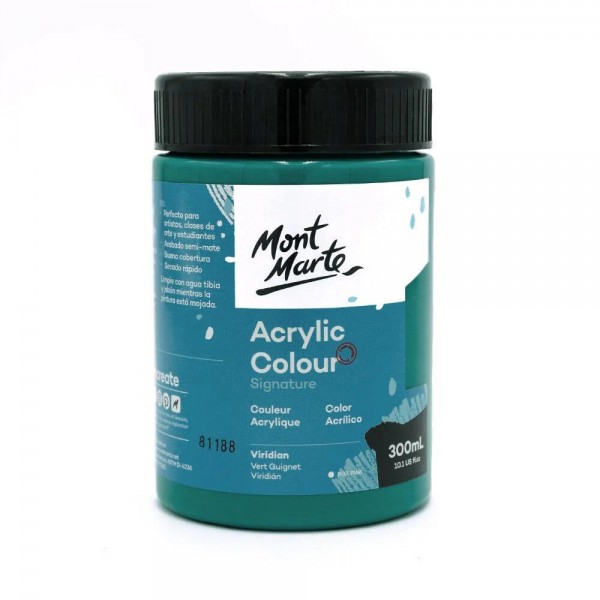 Mont Marte 300ml Studio Acrylic Viridian Mont Marte 300ml Studio Acrylic Viridian
