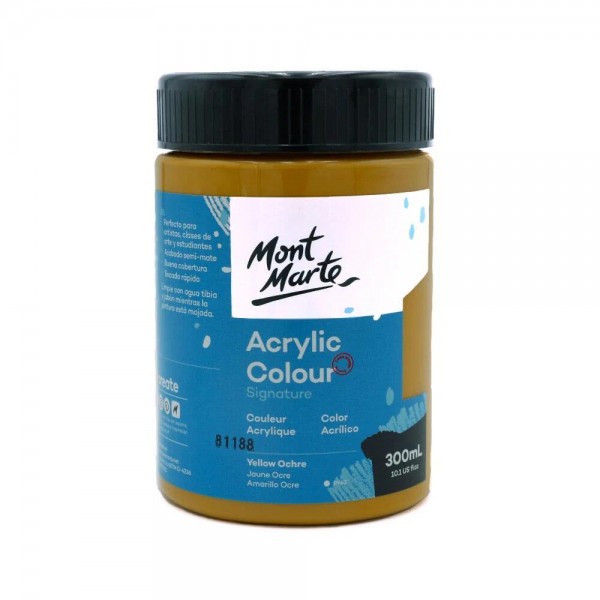 Mont Marte 300ml Studio Acrylic Yellow Ochre Mont Marte 300ml Studio Acrylic Yellow Ochre