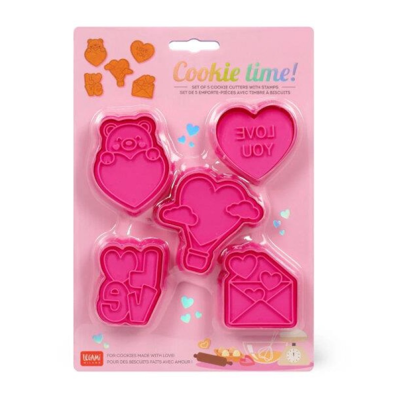Legami 5 Cookie Cutters with stamps Legami 5 Cookie Cutters with stamps